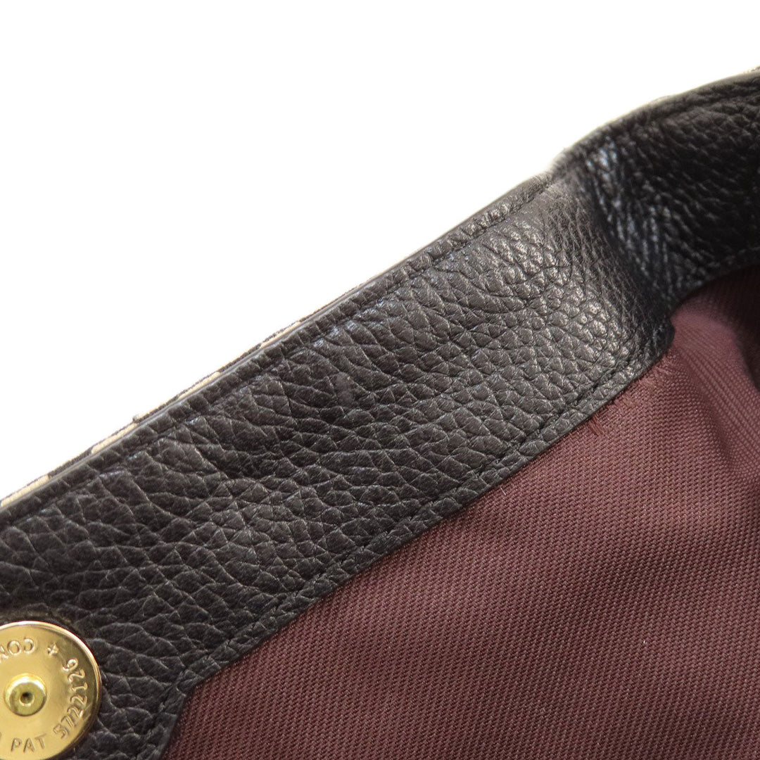 COACH Tote Bag 28895 Leather, Canvas Brown logoMetal Women Used Authentic