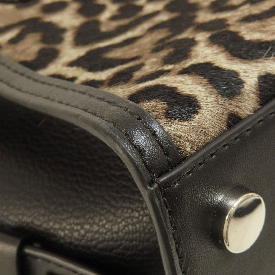 MICHAEL KORS Handbag leather Brown Leopard Pattern 2WAY