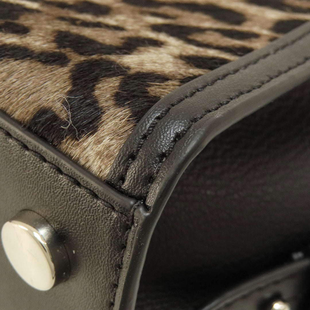 MICHAEL KORS Handbag leather Brown Leopard Pattern 2WAY