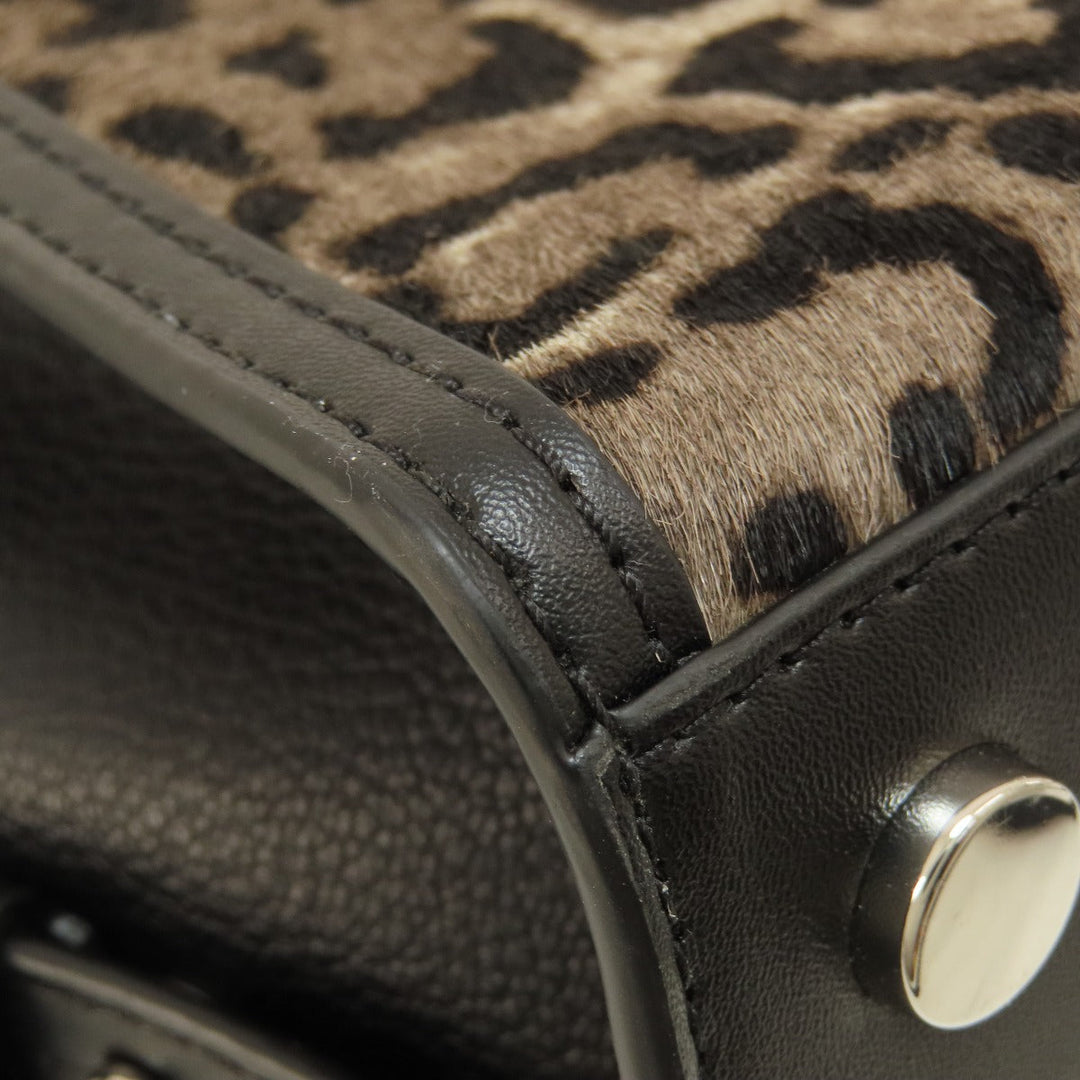 MICHAEL KORS Handbag leather Brown Leopard Pattern 2WAY