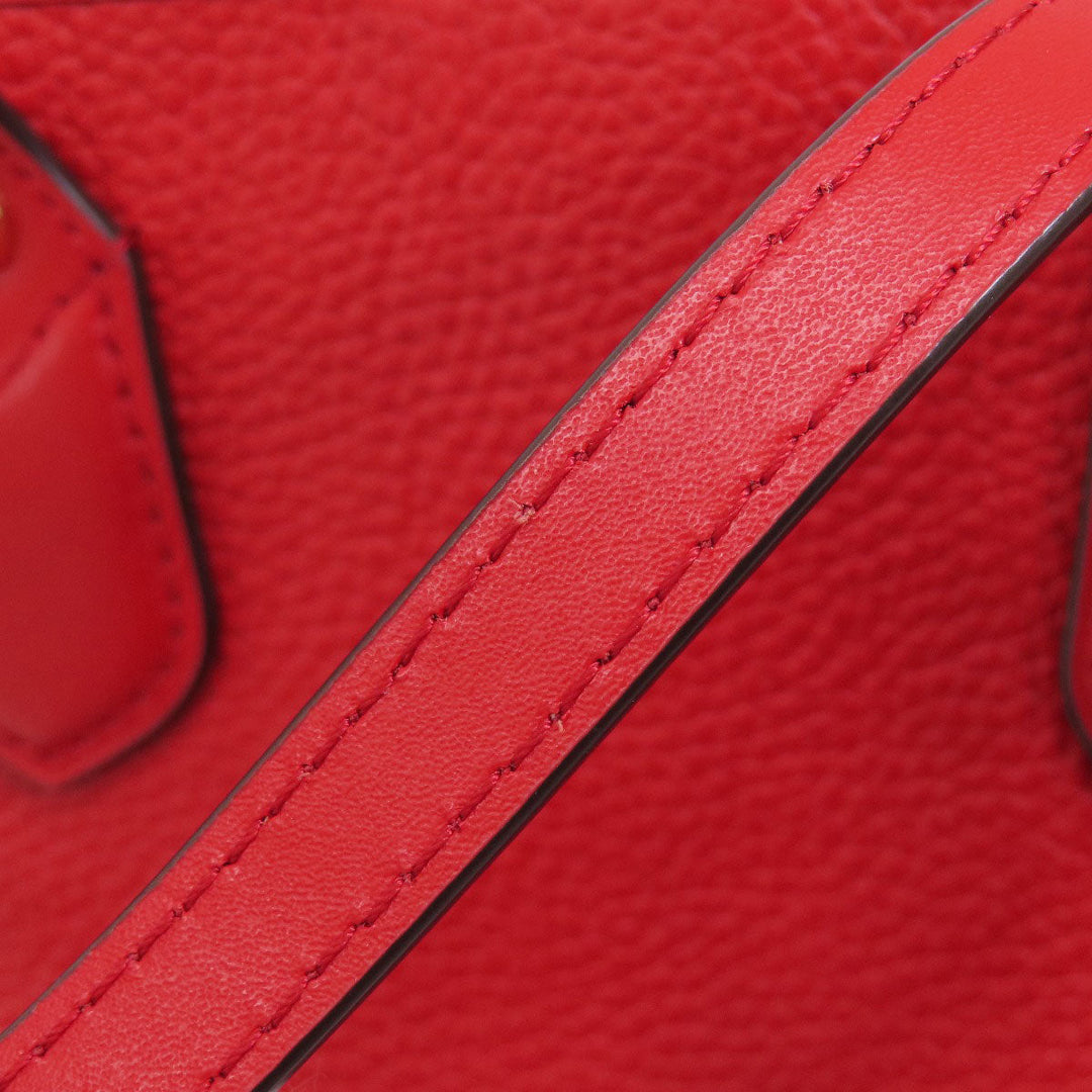 MICHAEL KORS Tote Bag leather Red logoMetal 2WAY Women Used Authentic