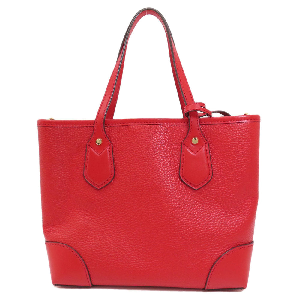 MICHAEL KORS Tote Bag leather Red logoMetal 2WAY Women Used Authentic