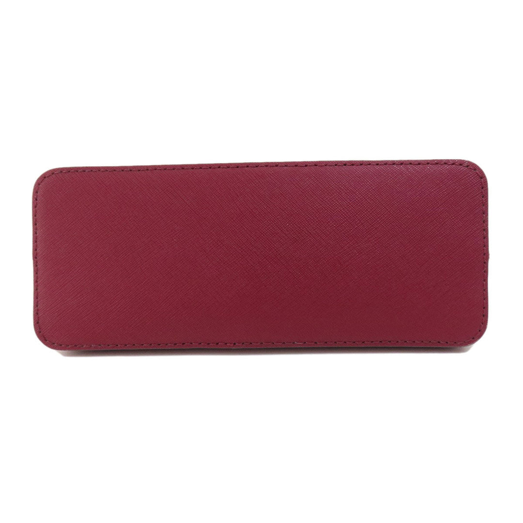 MICHAEL KORS Shoulder Bag leather Red logo Women Used Authentic