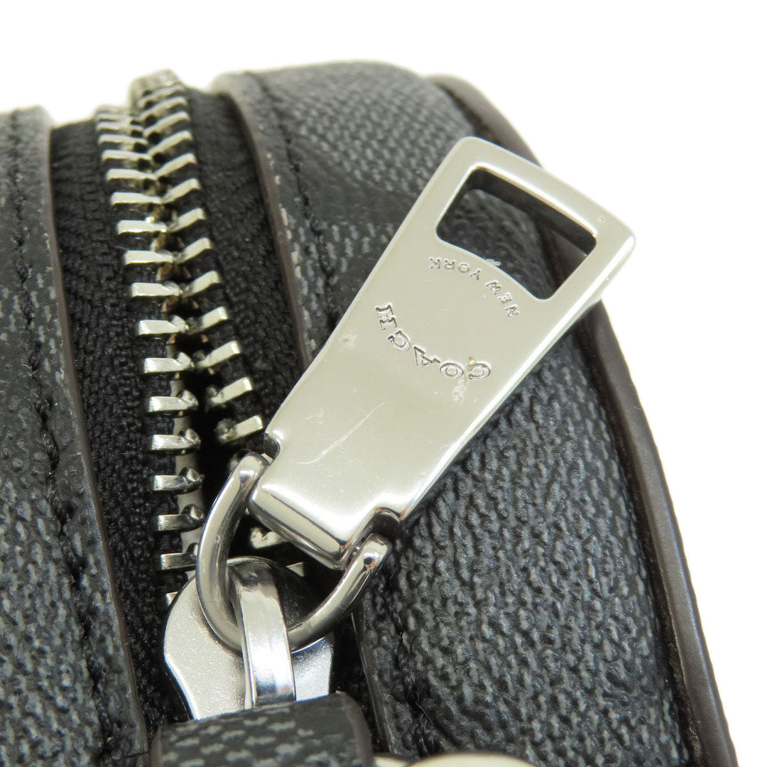 COACH Shoulder Bag CN703 PVC gray Mini Serena Satchel Signature Women Used Authentic