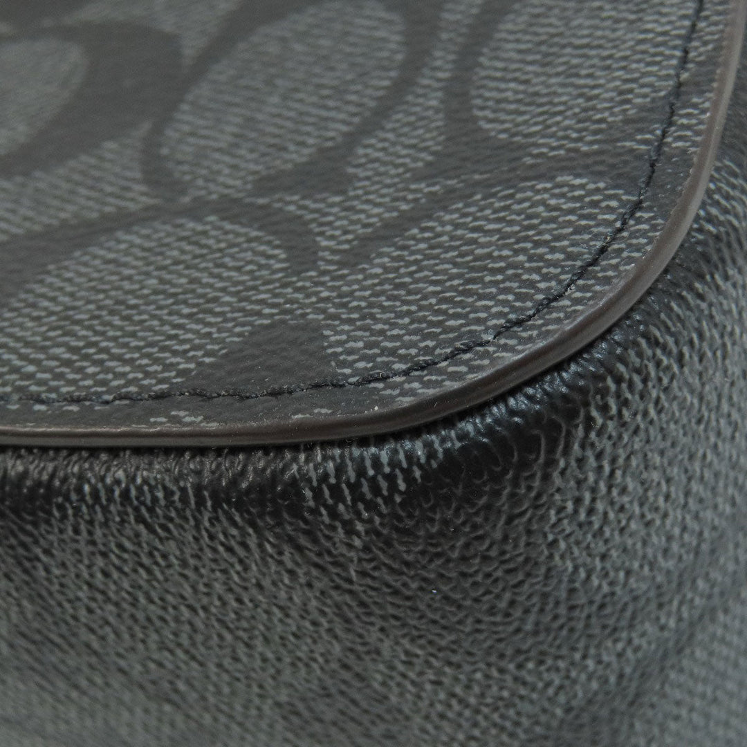 COACH Shoulder Bag CN703 PVC gray Mini Serena Satchel Signature Women Used Authentic