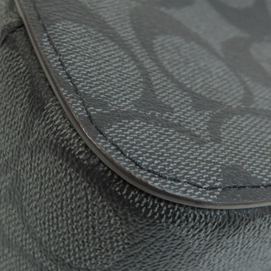 COACH Shoulder Bag CN703 PVC gray Mini Serena Satchel Signature Women Used Authentic