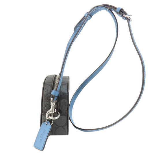 COACH Shoulder Bag CN703 PVC gray Mini Serena Satchel Signature Women Used Authentic