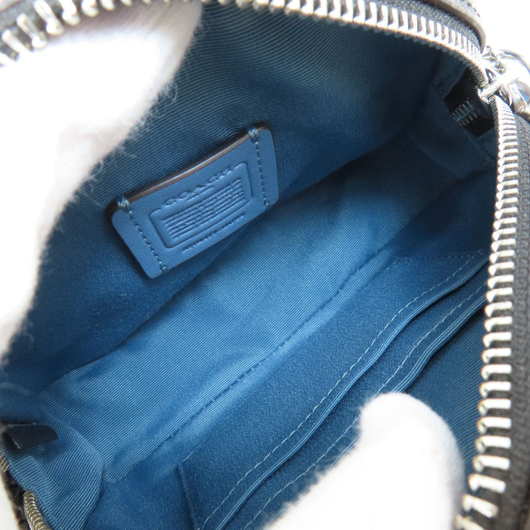 COACH Shoulder Bag CN703 PVC gray Mini Serena Satchel Signature Women Used Authentic