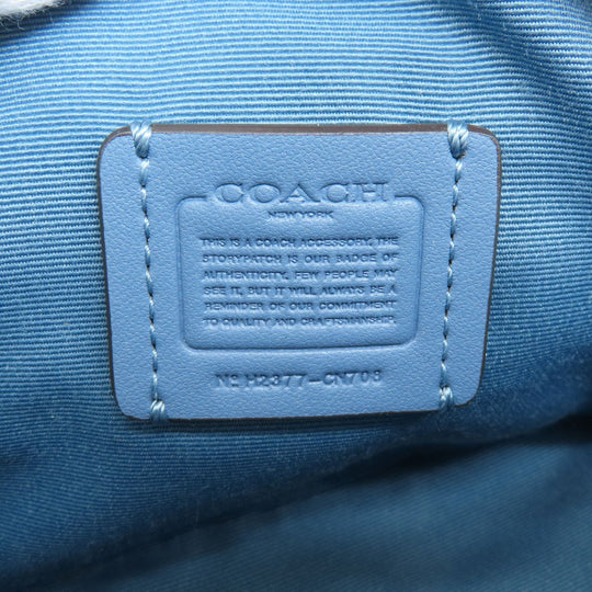 COACH Shoulder Bag CN703 PVC gray Mini Serena Satchel Signature Women Used Authentic