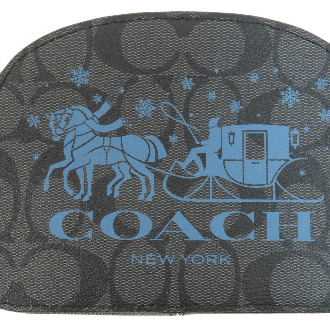 COACH Shoulder Bag CN703 PVC gray Mini Serena Satchel Signature Women Used Authentic