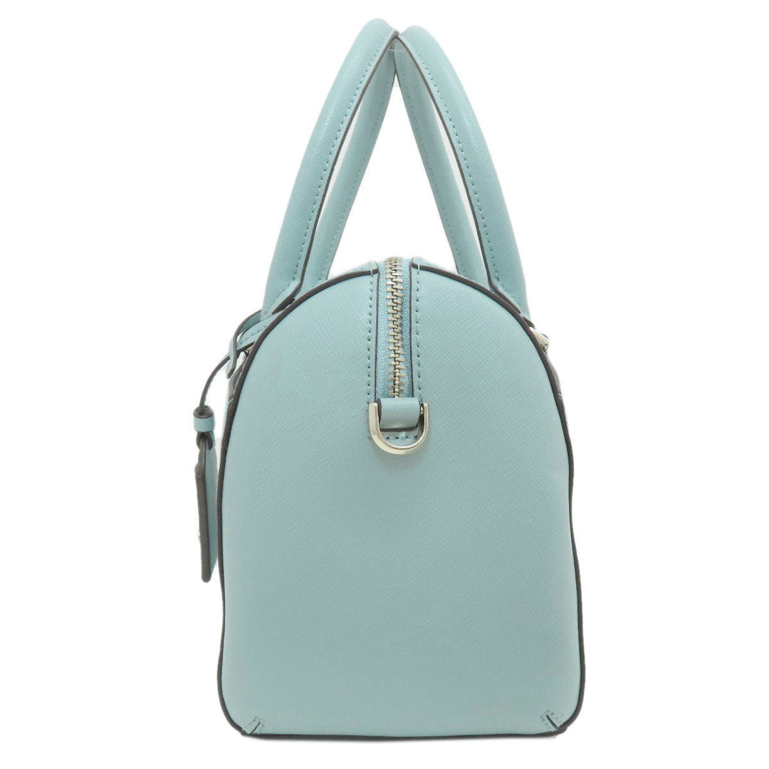 Kate Spade Handbag PVC Mint blue logo Women Used Authentic