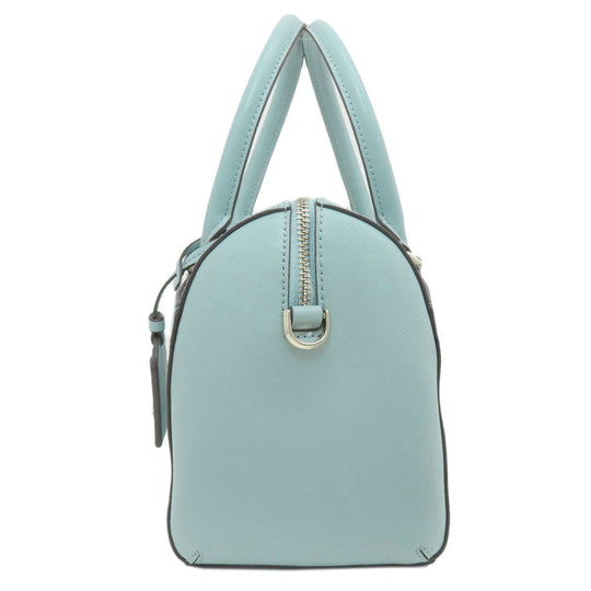 Kate Spade Handbag PVC Mint blue logo Women Used Authentic
