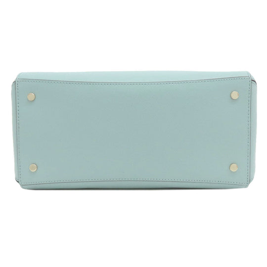 Kate Spade Handbag PVC Mint blue logo Women Used Authentic
