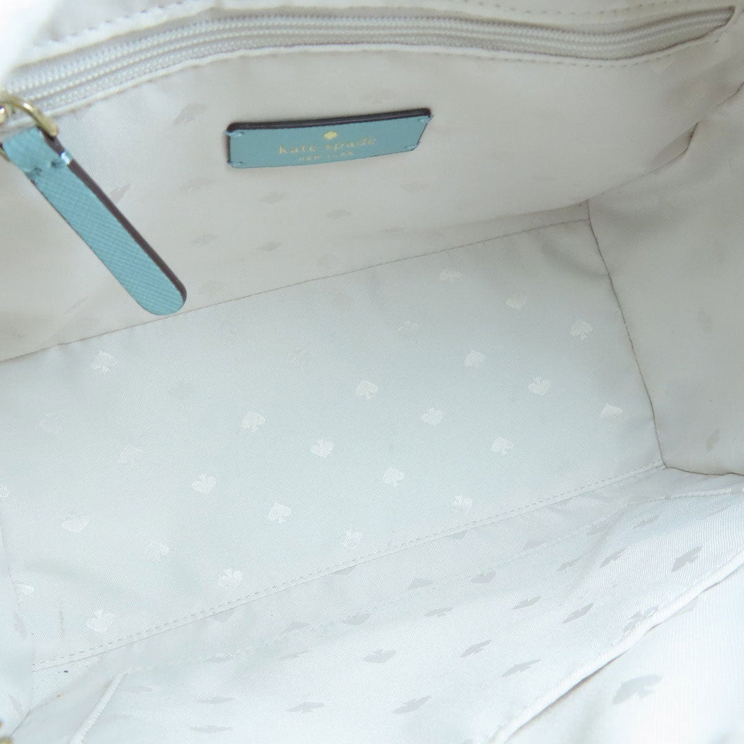 Kate Spade Handbag PVC Mint blue logo Women Used Authentic