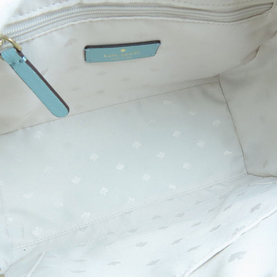 Kate Spade Handbag PVC Mint blue logo Women Used Authentic