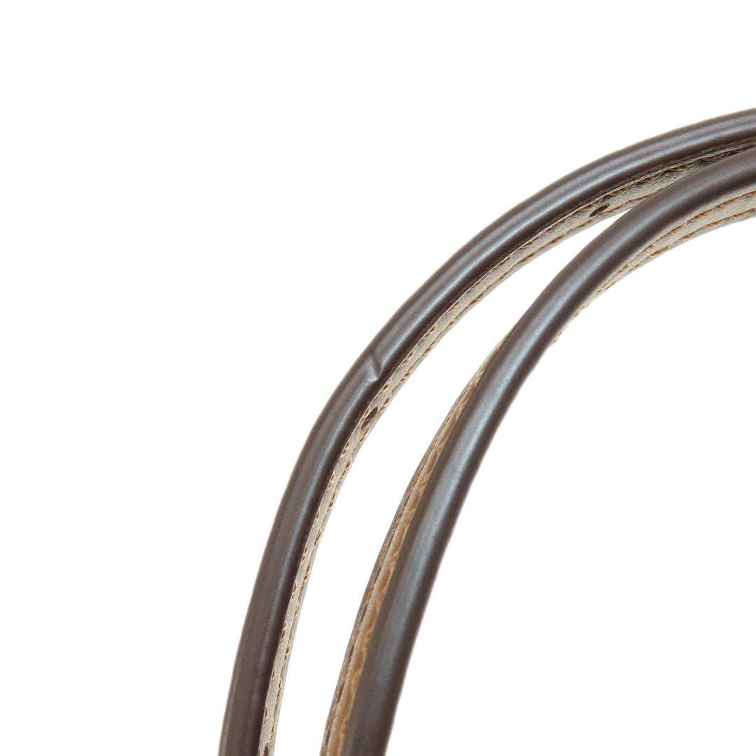 COACH Shoulder Bag 91677 PVC Brown Long Shoulder Signature Women Used Authentic