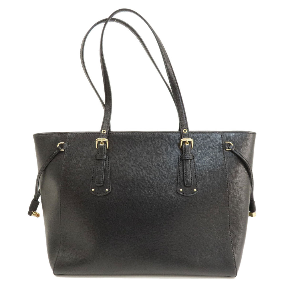 MICHAEL KORS Tote Bag PVC black logo Women Used Authentic