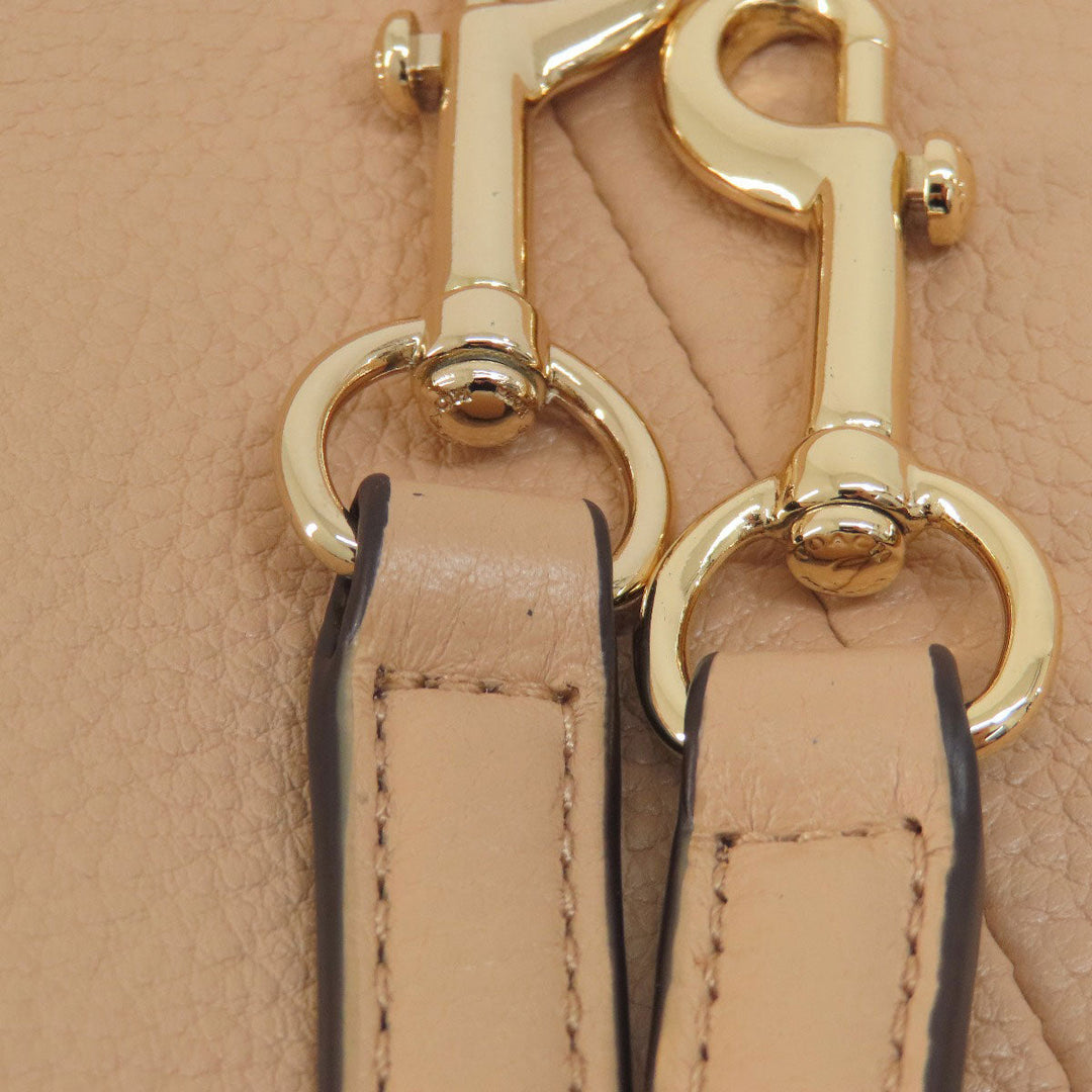 COACH Handbag F36675 leather beige 2WAY Women Used Authentic