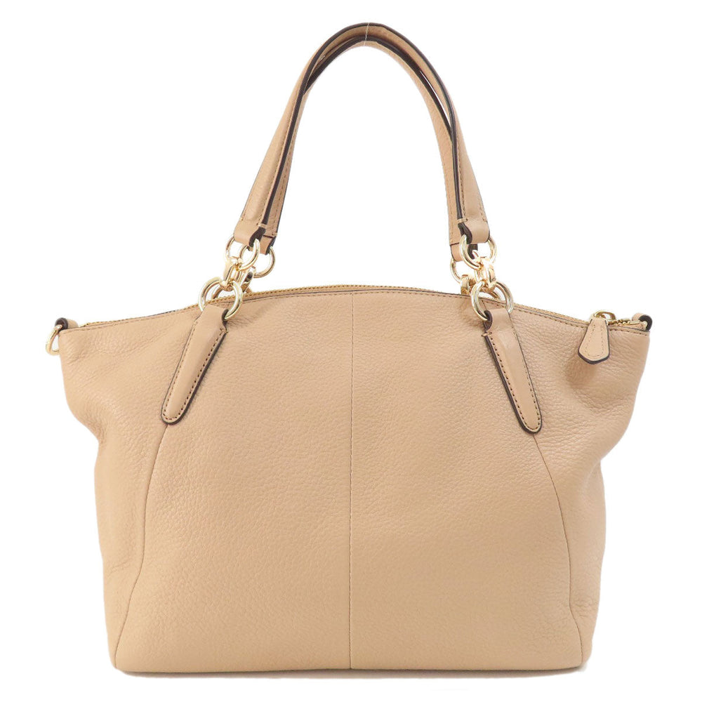 COACH Handbag F36675 leather beige 2WAY Women Used Authentic