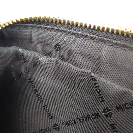 MICHAEL KORS Shoulder Bag PVC black logoMetal Women Used Authentic