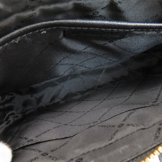 MICHAEL KORS Shoulder Bag PVC black logoMetal Women Used Authentic