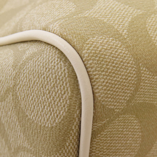 COACH Handbag PVC beige Signature 2WAY Women Used Authentic