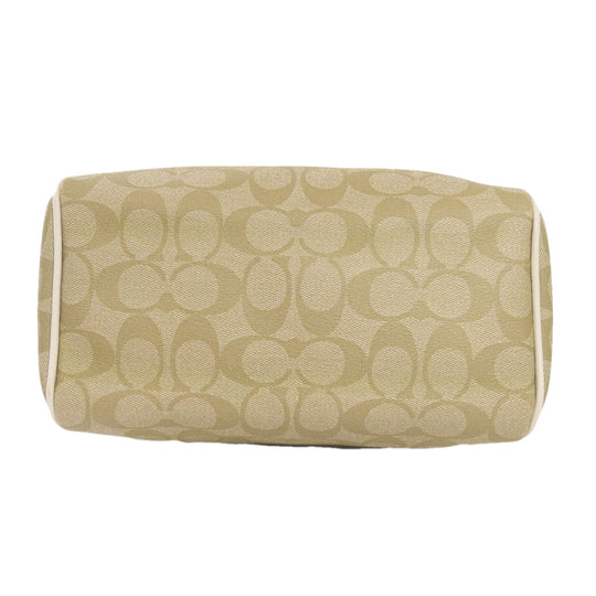 COACH Handbag PVC beige Signature 2WAY Women Used Authentic