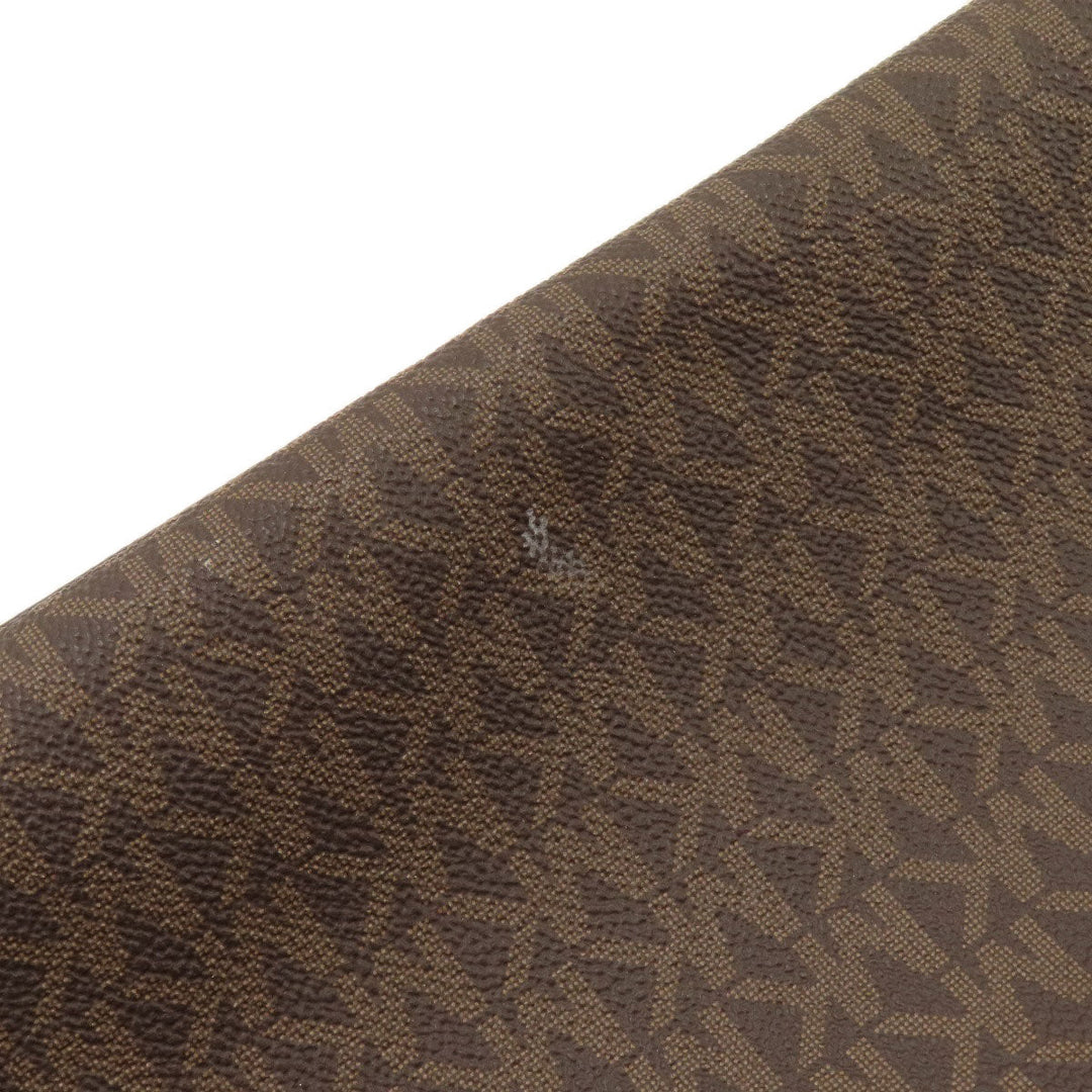 MICHAEL KORS Tote Bag PVC Brown MK Signature 2WAY Women Used Authentic