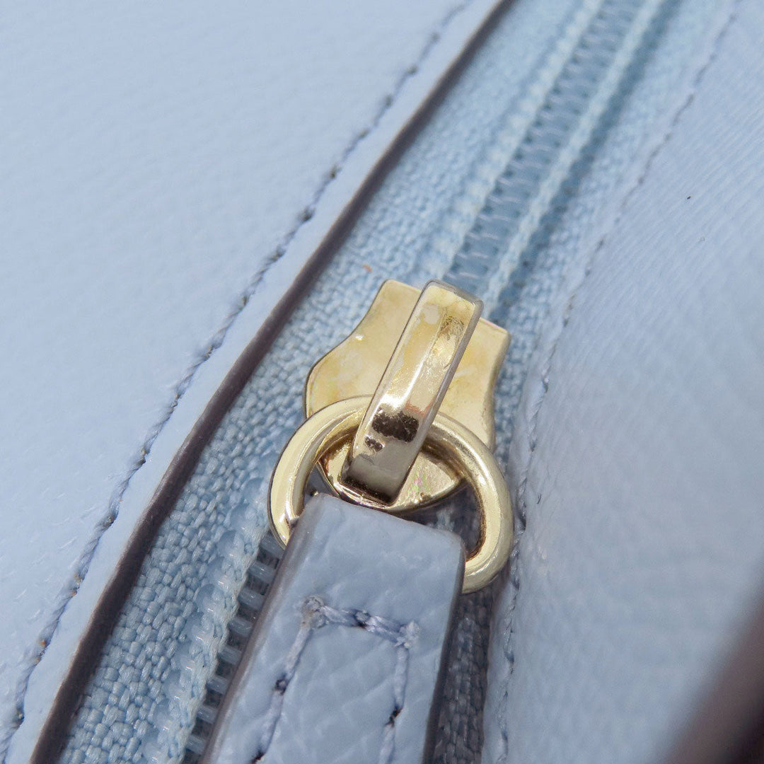 MICHAEL KORS Tote Bag leather blue logo Women Used Authentic
