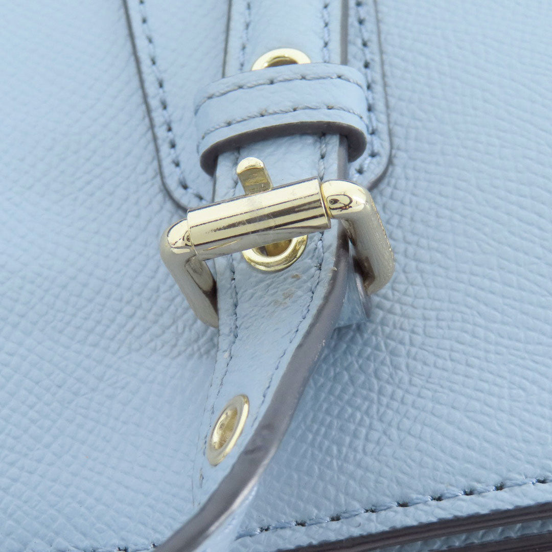 MICHAEL KORS Tote Bag leather blue logo Women Used Authentic