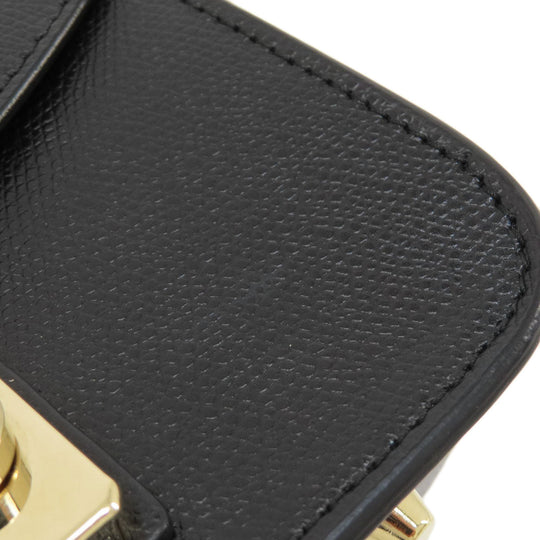 Furla Shoulder Bag leather black metropolis Women Used Authentic