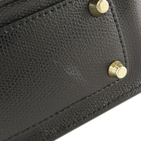 Furla Shoulder Bag leather black metropolis Women Used Authentic