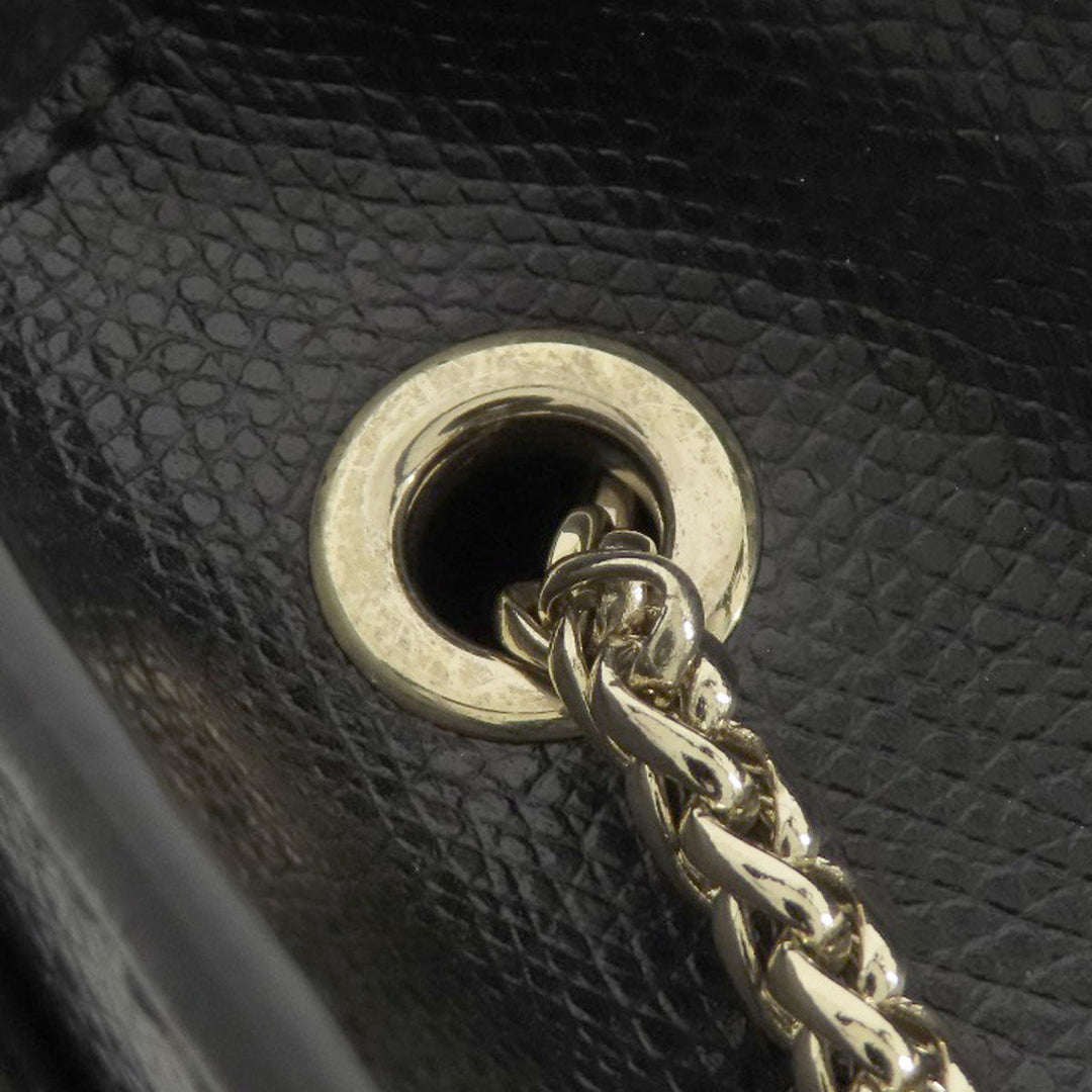 Furla Shoulder Bag leather black metropolis Women Used Authentic
