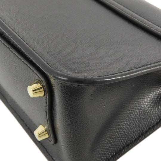 Furla Shoulder Bag leather black metropolis Women Used Authentic