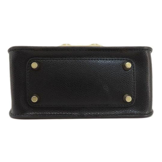 Furla Shoulder Bag leather black metropolis Women Used Authentic