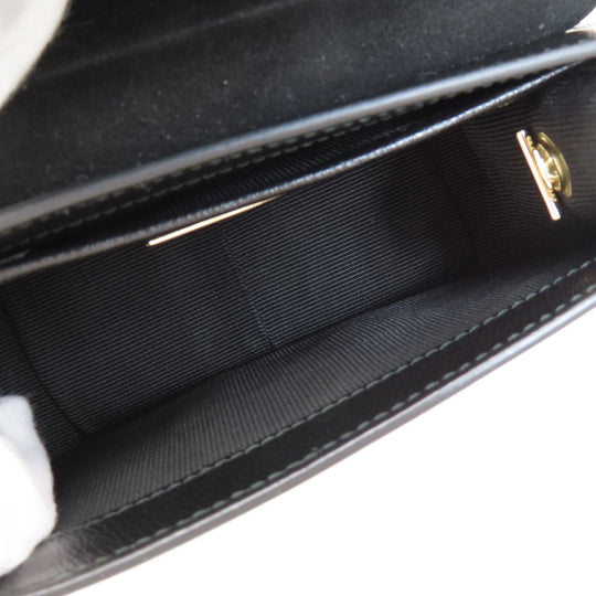 Furla Shoulder Bag leather black metropolis Women Used Authentic