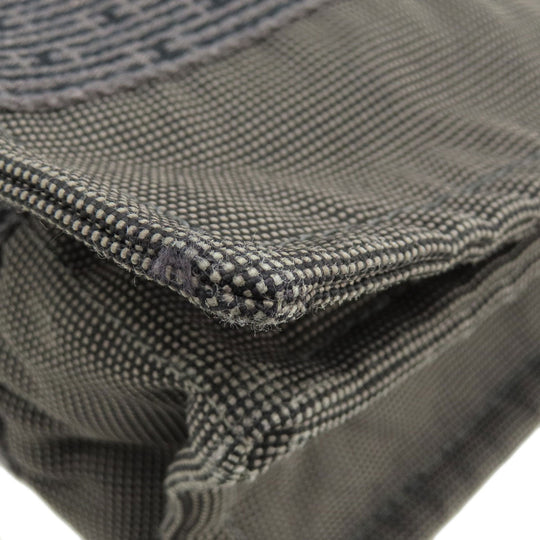 HERMES Shoulder Bag canvas gray Her Line  Bassus mens(Unisex) Used Authentic
