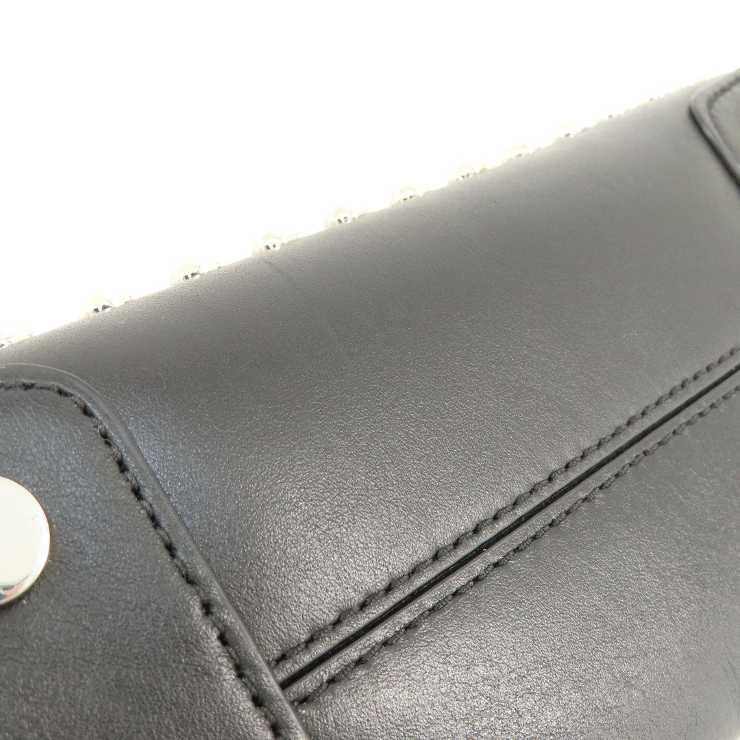 MICHAEL KORS Handbag leather black 2WAY Women Used Authentic