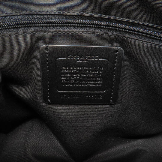 COACH Handbag F58312 PVC Brown Signature 2WAY Women Used Authentic