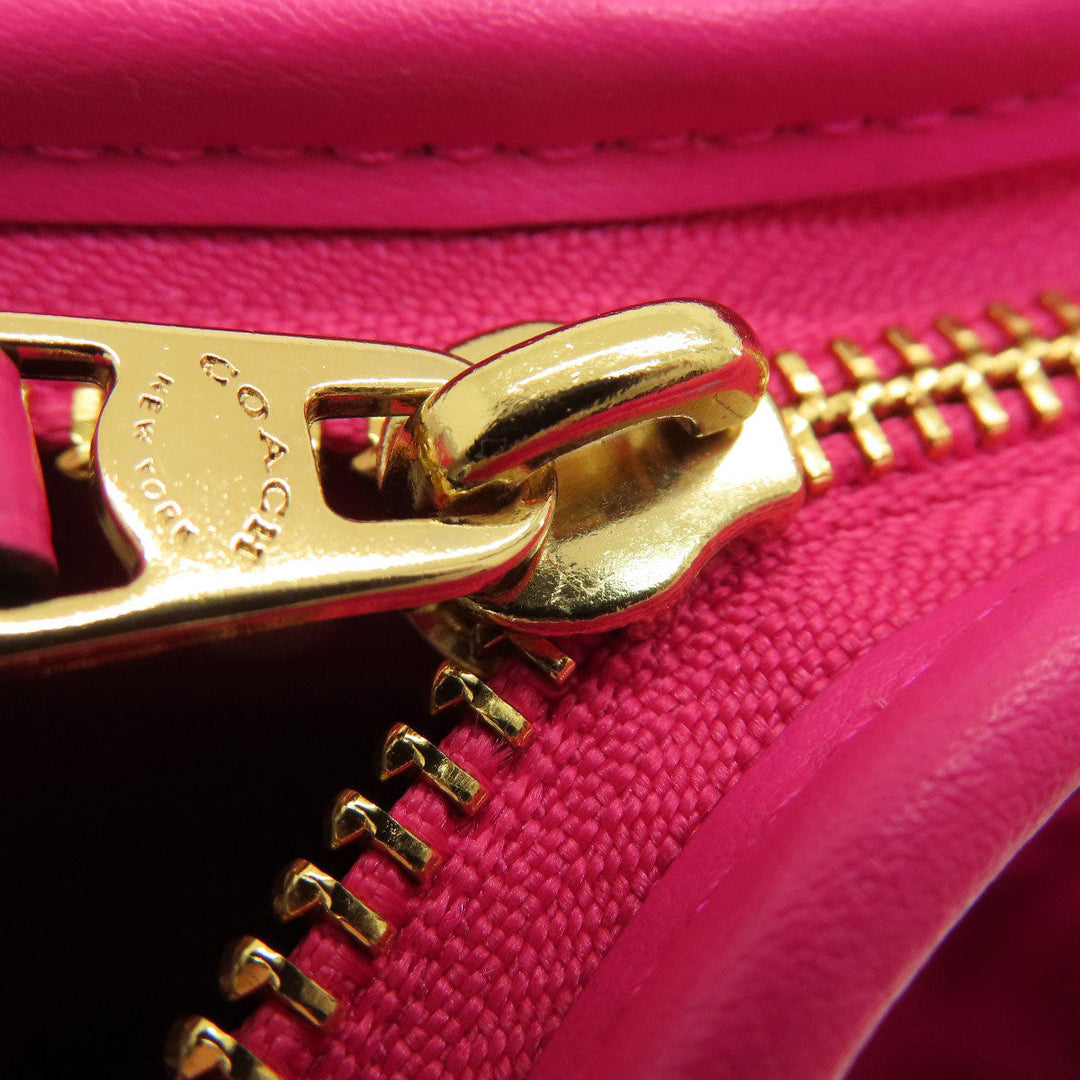 COACH Shoulder Bag F23866 PVC, Leather Brown Long Shoulder Signature Women Used Authentic