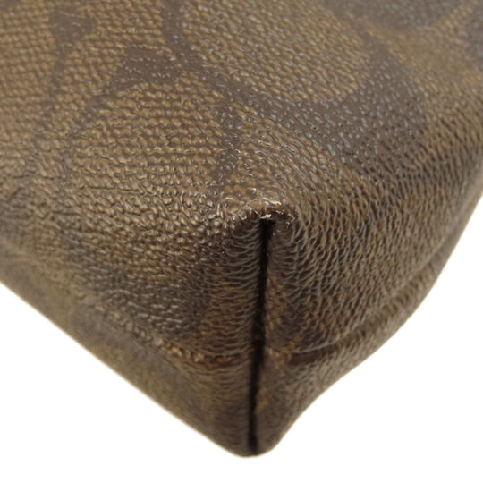 COACH Shoulder Bag F23866 PVC, Leather Brown Long Shoulder Signature Women Used Authentic