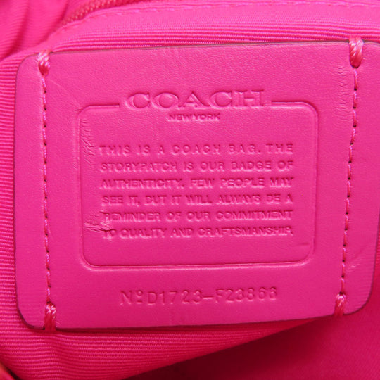 COACH Shoulder Bag F23866 PVC, Leather Brown Long Shoulder Signature Women Used Authentic