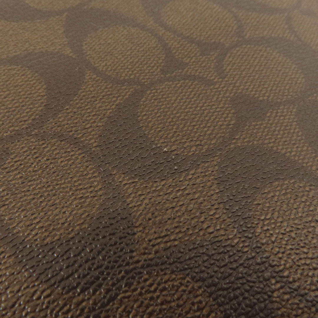 COACH Shoulder Bag F23866 PVC, Leather Brown Long Shoulder Signature Women Used Authentic