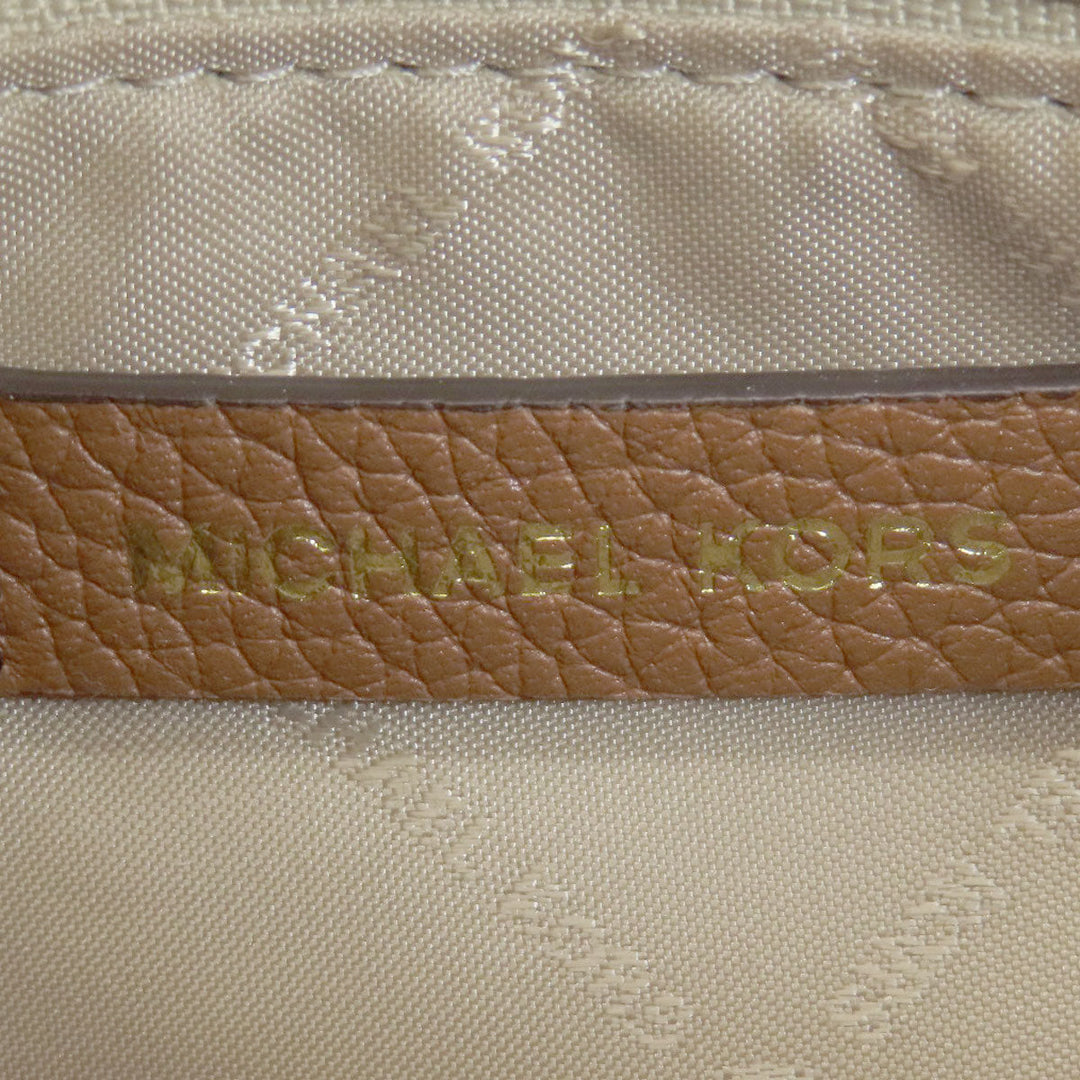 MICHAEL KORS Handbag PVC white MK Signature ChainShoulder Women Used Authentic