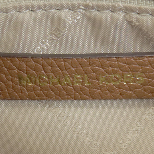 MICHAEL KORS Handbag PVC white MK Signature ChainShoulder Women Used Authentic