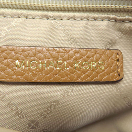 MICHAEL KORS Tote Bag Leather, Coated Canvas white MK signature Women Used Authentic