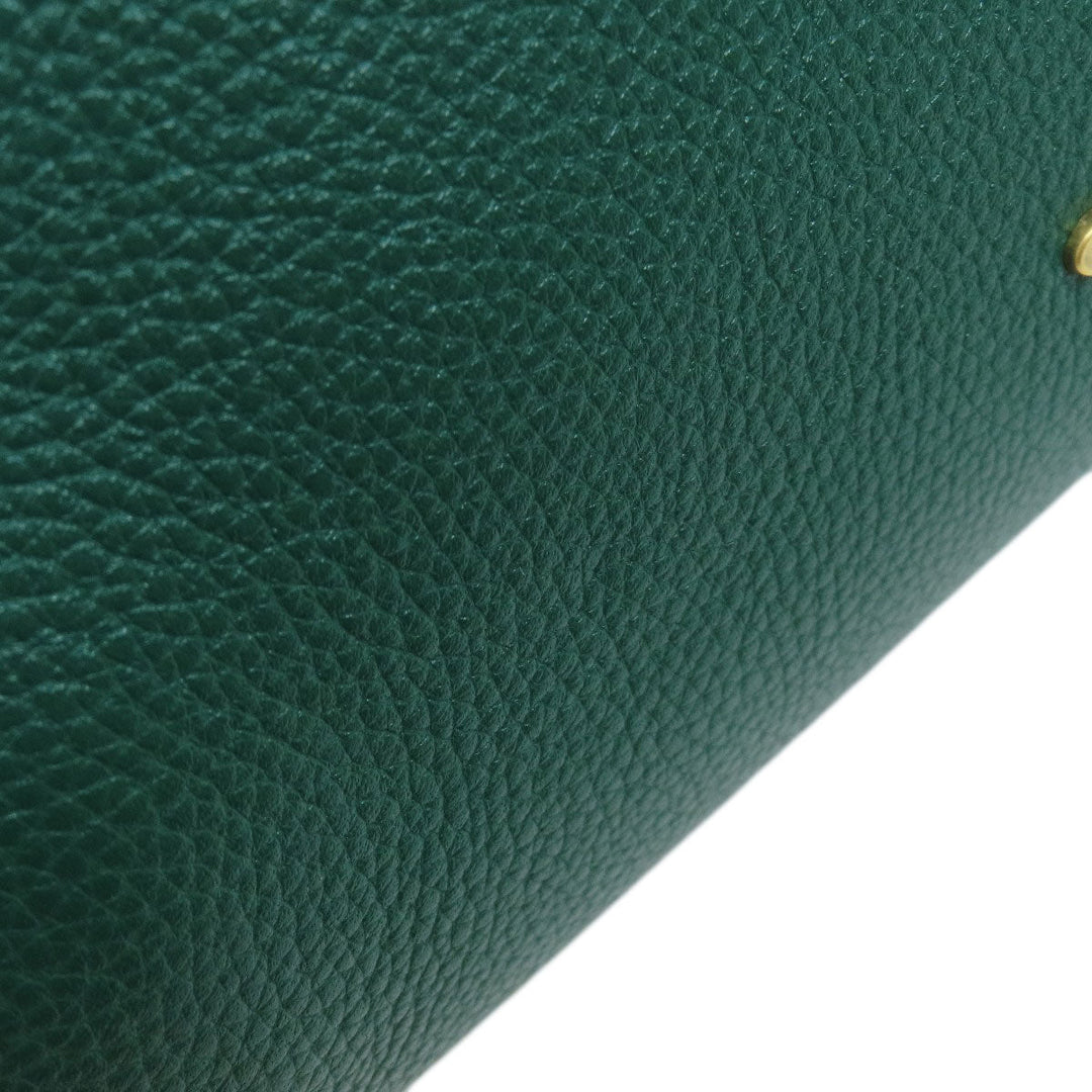 COACH Handbag 79316 leather green 2WAY Women Used Authentic