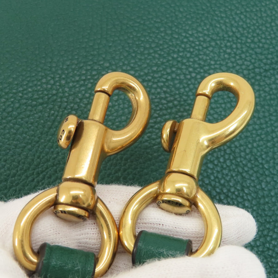 COACH Handbag 79316 leather green 2WAY Women Used Authentic