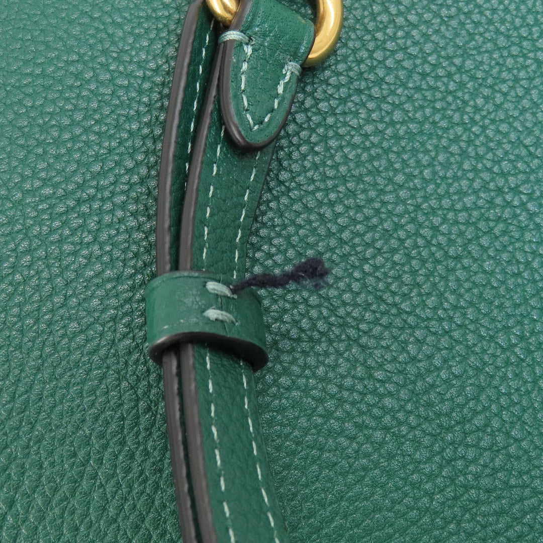 COACH Handbag 79316 leather green 2WAY Women Used Authentic