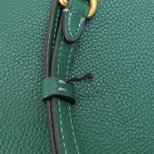 COACH Handbag 79316 leather green 2WAY Women Used Authentic